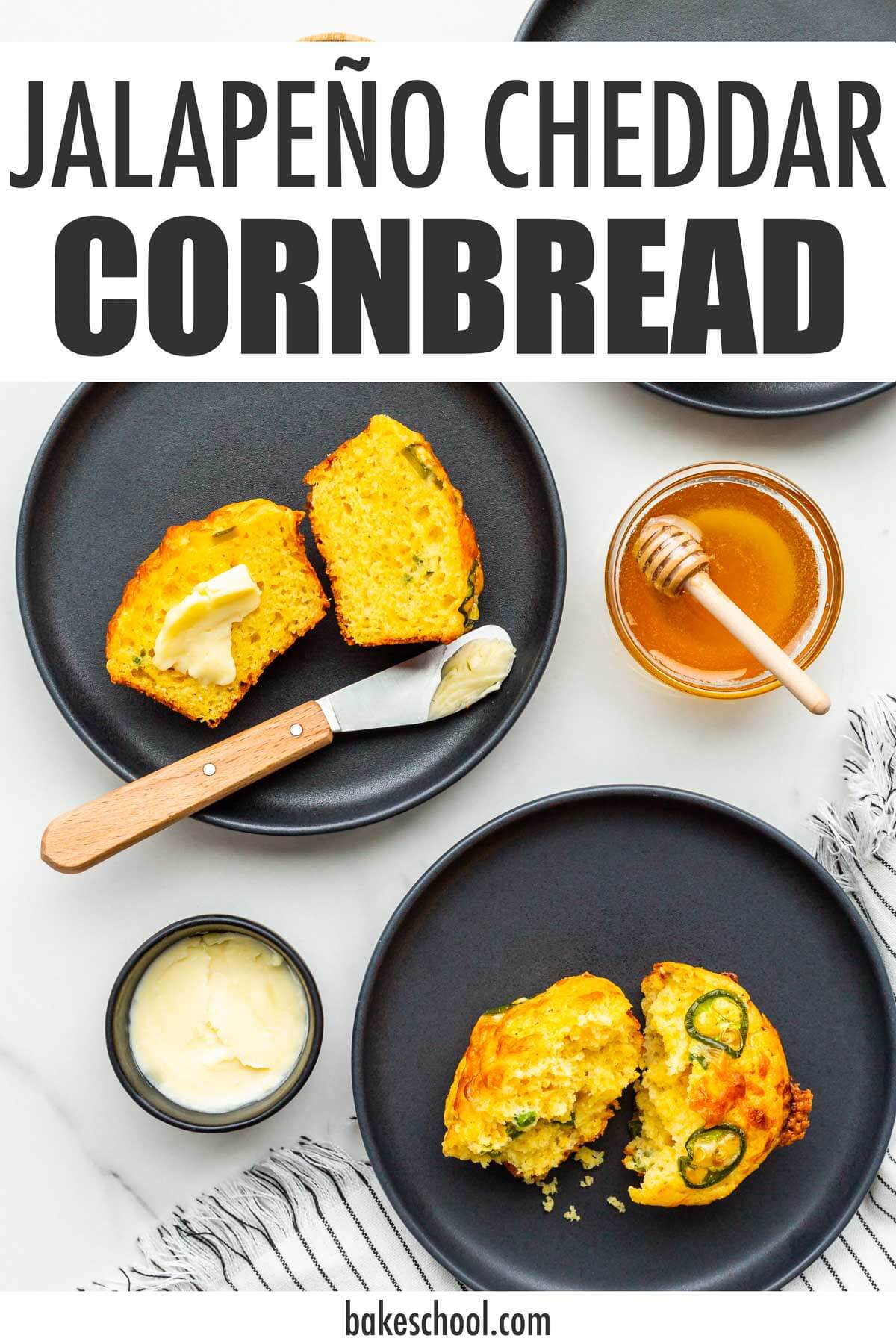 Jalapeno Cheddar Cornbread Skillet - Garnish & Glaze