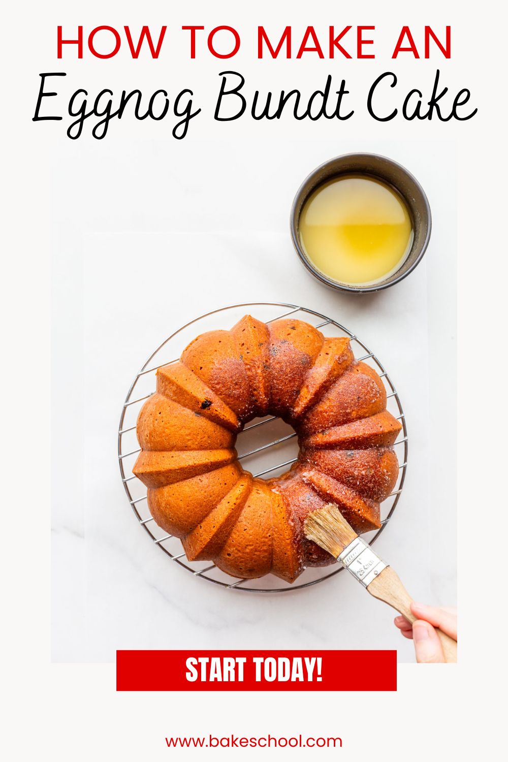 Eggnog Bundt cake with Rum Glaze The Bake School