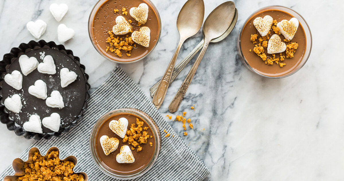 NoBake Milk Chocolate Pots de Crème (stovetop method) The Bake School