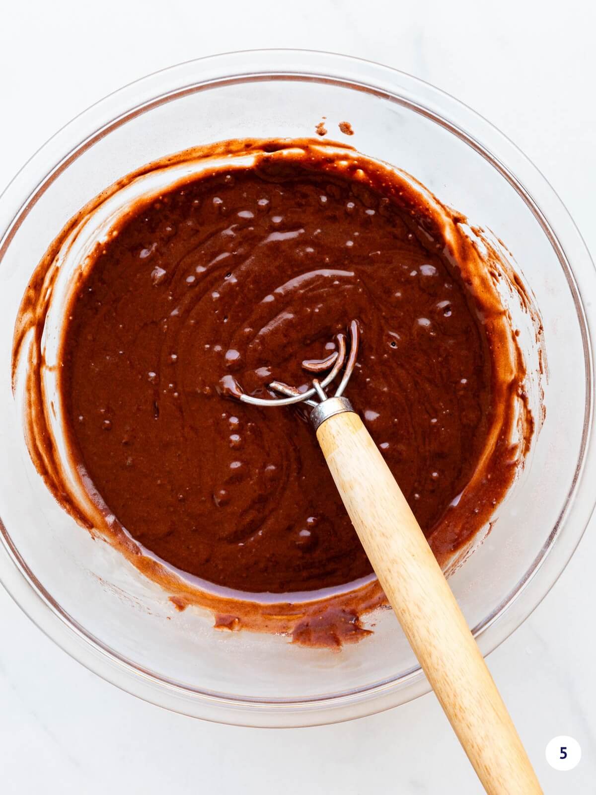 Dark chocolate cupcake batter.